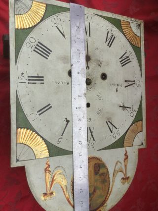 Victorian Painted Dial Grandfather Longcase Clock Movement P Miller Alloa 10