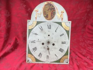 Victorian Painted Dial Grandfather Longcase Clock Movement P Miller Alloa