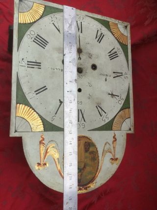 Victorian Painted Dial Grandfather Longcase Clock Movement P Miller Alloa 7