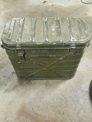 Vintage Us Military Aluminum Insulated Cooler - Hot Or Cold - 1984