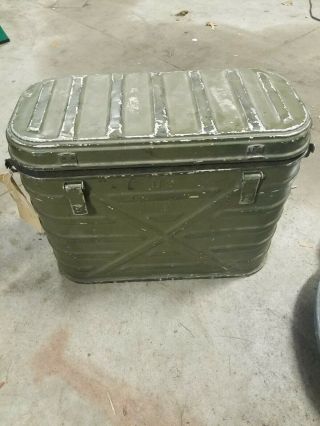 VINTAGE US MILITARY ALUMINUM INSULATED COOLER - Hot Or Cold - 1984 3