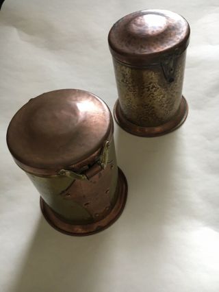 Arts And Crafts Copper And Brass Tea/coffee Caddies 10