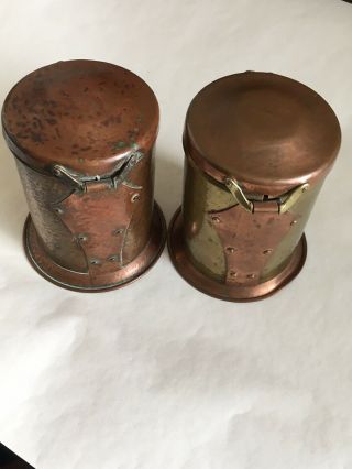 Arts And Crafts Copper And Brass Tea/coffee Caddies