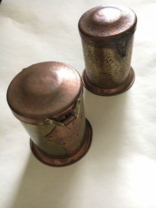 Arts And Crafts Copper And Brass Tea/coffee Caddies 9