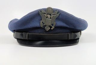 Post Ww2 Us Military Uniform Usaaf Visor Cap Hat Officer Air Force Corp Usaf