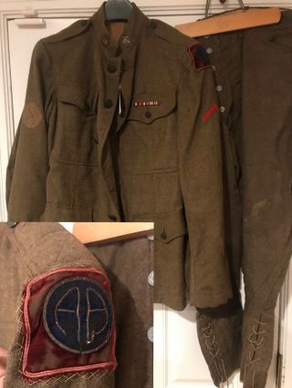 Ww1 Us Army 82nd Infantry Division Tunic Jacket Doughboys Airborne