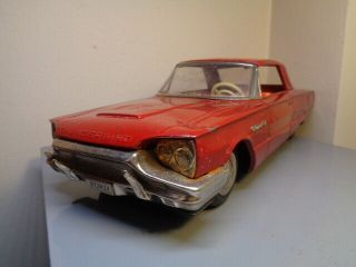 Atc Asahi Toy Japan Vintage Tinplate 1965 Ford Thunderbird Ultra Rare Item Vg