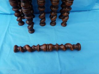 Antique French: 12 Spiral Turned Twist Oak Pillars Architectural Columns,  19th 7