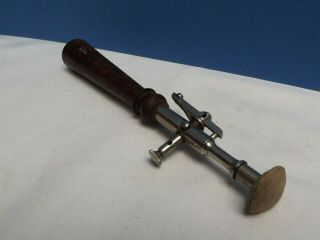 Medical [ Shocking Coil Probe ] Pulse Switch [ Large Style ] Wood Handle [ C1890 11