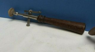 Medical [ Shocking Coil Probe ] Pulse Switch [ Large Style ] Wood Handle [ C1890 12