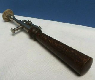 Medical [ Shocking Coil Probe ] Pulse Switch [ Large Style ] Wood Handle [ C1890 2