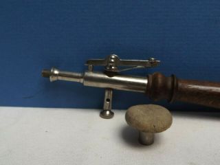 Medical [ Shocking Coil Probe ] Pulse Switch [ Large Style ] Wood Handle [ C1890 3