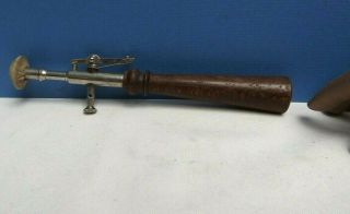 Medical [ Shocking Coil Probe ] Pulse Switch [ Large Style ] Wood Handle [ C1890 6
