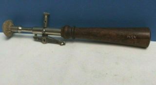 Medical [ Shocking Coil Probe ] Pulse Switch [ Large Style ] Wood Handle [ C1890 9