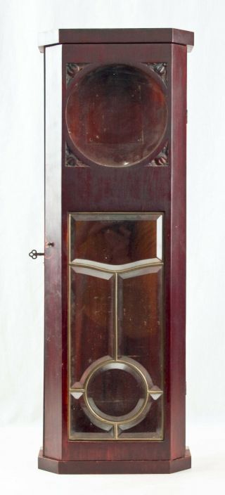 Gustav Becker 3 Weight Vienna Regulator Clock Case Only @ 1890 Art Nouveau