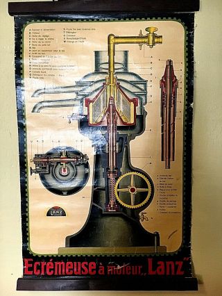 Early 20th Century Chart On Dairy Industry