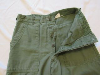 Vtg 60s 1962 Date Og 107 Us Army Button Fly Pants Measure 31x30 Utility Trouser
