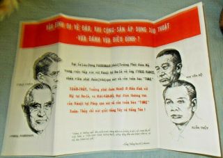 Vietnam War Propaganda Flyer Vietnamese Language Militaria Collectible 1968 Rare