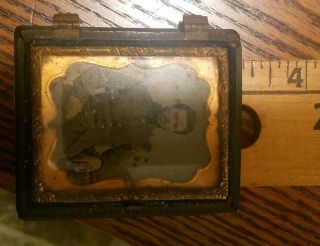 Rare Old Civil War Union Or Confederate Soldier Tin Type Picture 10