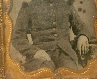 Rare Old Civil War Union Or Confederate Soldier Tin Type Picture 5
