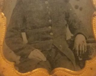 Rare Old Civil War Union Or Confederate Soldier Tin Type Picture 7