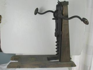 Antique Barn Beam Post Auger Drill Press Boring Machine Collectible Parts Tool