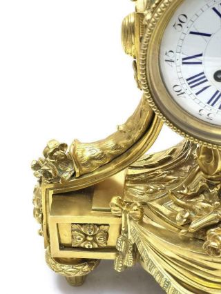 Antique Mantle Clock Breath taking Gilt Bronze 8 Day Bell Striking 1870 S.  Marti 6