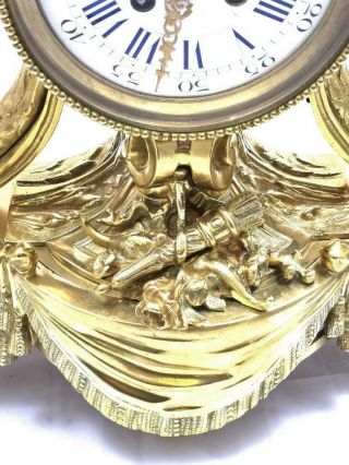 Antique Mantle Clock Breath taking Gilt Bronze 8 Day Bell Striking 1870 S.  Marti 8