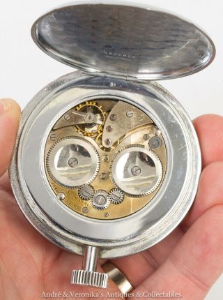 WWII MARE NOSTRUM PANERAI Clock Face Italian NAVY on Swiss Travel Clock Vintage 2