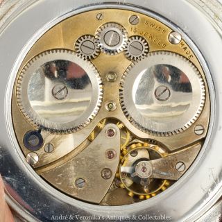 WWII MARE NOSTRUM PANERAI Clock Face Italian NAVY on Swiss Travel Clock Vintage 3