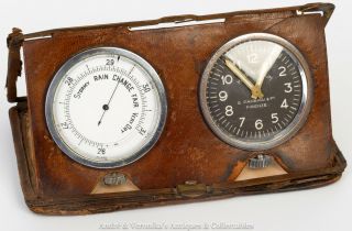 WWII MARE NOSTRUM PANERAI Clock Face Italian NAVY on Swiss Travel Clock Vintage 4