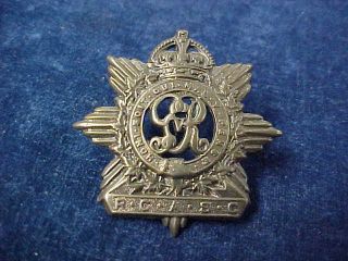 Orig Ww1 Cap Badge " Rcasc " Royal Canadian Army Service Corps