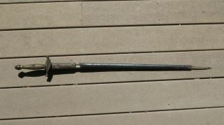 Great Civil War Era Model 1840 U S Nco Sword W/ Leather Scabbard Trent 1863