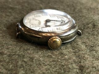 ROLEX ANTIQUE WW 1 OFFICERS Sterling SILVER TRENCH WATCH 2