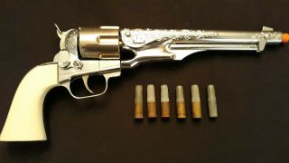 Hubley Colt 45 Cap Gun With Bullets Perfectly.  Finish Don 