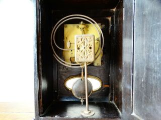 Antique Gustav Becker Mantel Clock in Ebonized Case Striking 8 Day 1920s Germany 8
