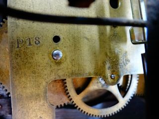 Antique Gustav Becker Mantel Clock in Ebonized Case Striking 8 Day 1920s Germany 9