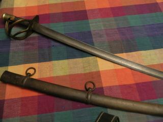 Confederate Dog River Cavalry Sabre With Associated Scabbard Needs Tlc