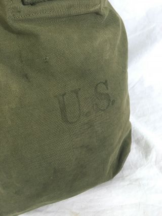 WWII U.  S Army dated 1943 - WW2 Military Named Duffle Bag A50 2