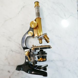 Antique Vintage Early Seibert Wetzlar Microscope C.  1895 - 1900 15 " Tall