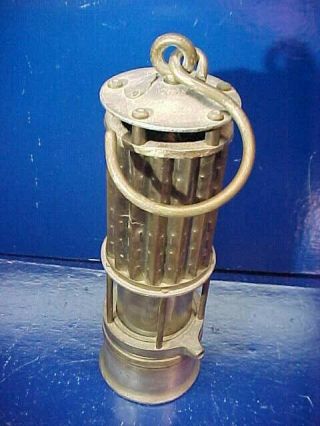 Vintage Coal Miners Brass Safety Lamp By Miners Safety Appliance Co