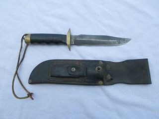 Vietnam War Us Airborne 5th Special Forces Group Sog Knife W/ Scabbard