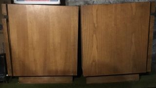 Lane Furniture Burl Wood Mid - Century Nightstands,  Head Board,  & Mirrors 3