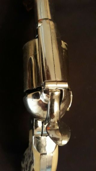 Mattel Large Shootin Shell 45 Cap Gun.  chrome finish Trigger.  Read. 3