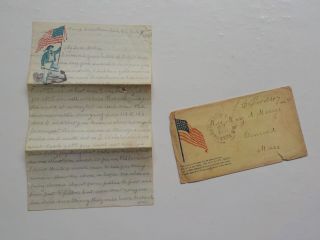 Civil War Letter 1861 4th Of July Celebrate Burned Down Rebels House Patriotic N