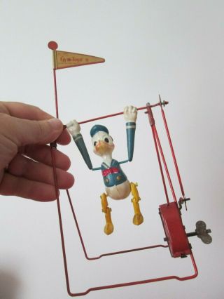 Vintage Donald Duck Wind Up - Marx - Walt Disney - Gym Toy -