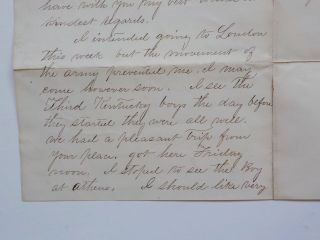 Civil War Letter 1864 3rd Kentucky Cleveland Tennessee Loudon Antique 1 Military 3