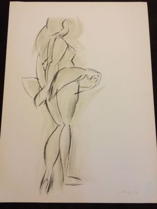 Henri Matisse Drawing In Lithograph Litho Old Art Print Vintage Dancer 1952
