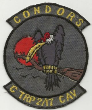 Vietnamese Made C - Troop 2/17th Cavalry Condors Jacket Patch