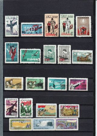 North Vietnam 1965 - 1973 Vietnam War 63 Anti - Usa Propaganda Stamps